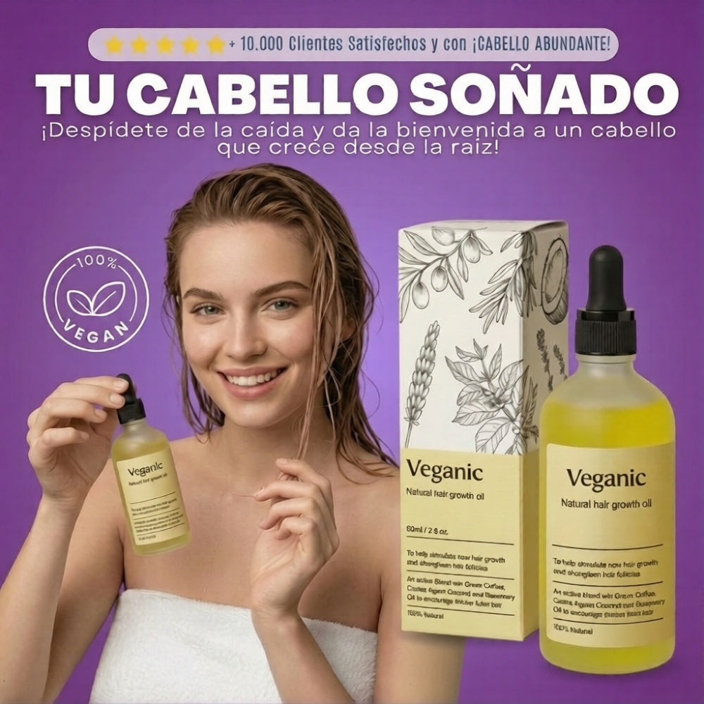 ACEITE NATURAL VEGANIC PARA EL CABELLO